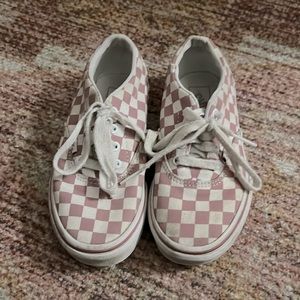 Size 12 toddler light pink Checkerboard vans